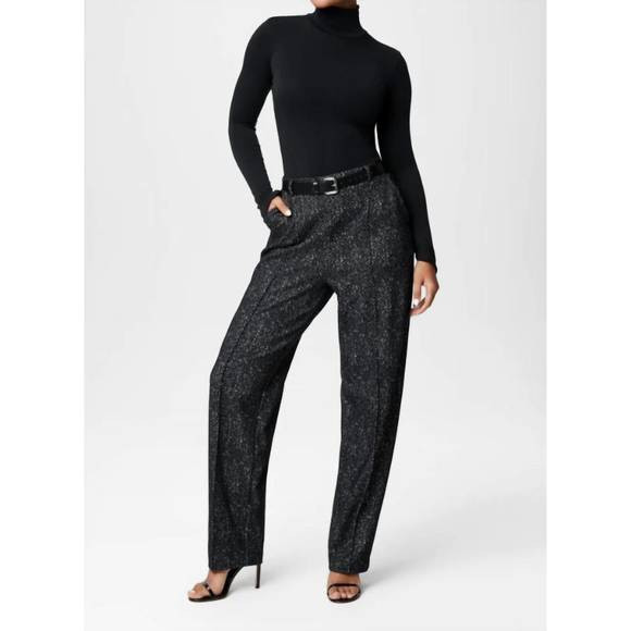 NEW SPANX ponte barrel pants in black herringbone | Poshmark