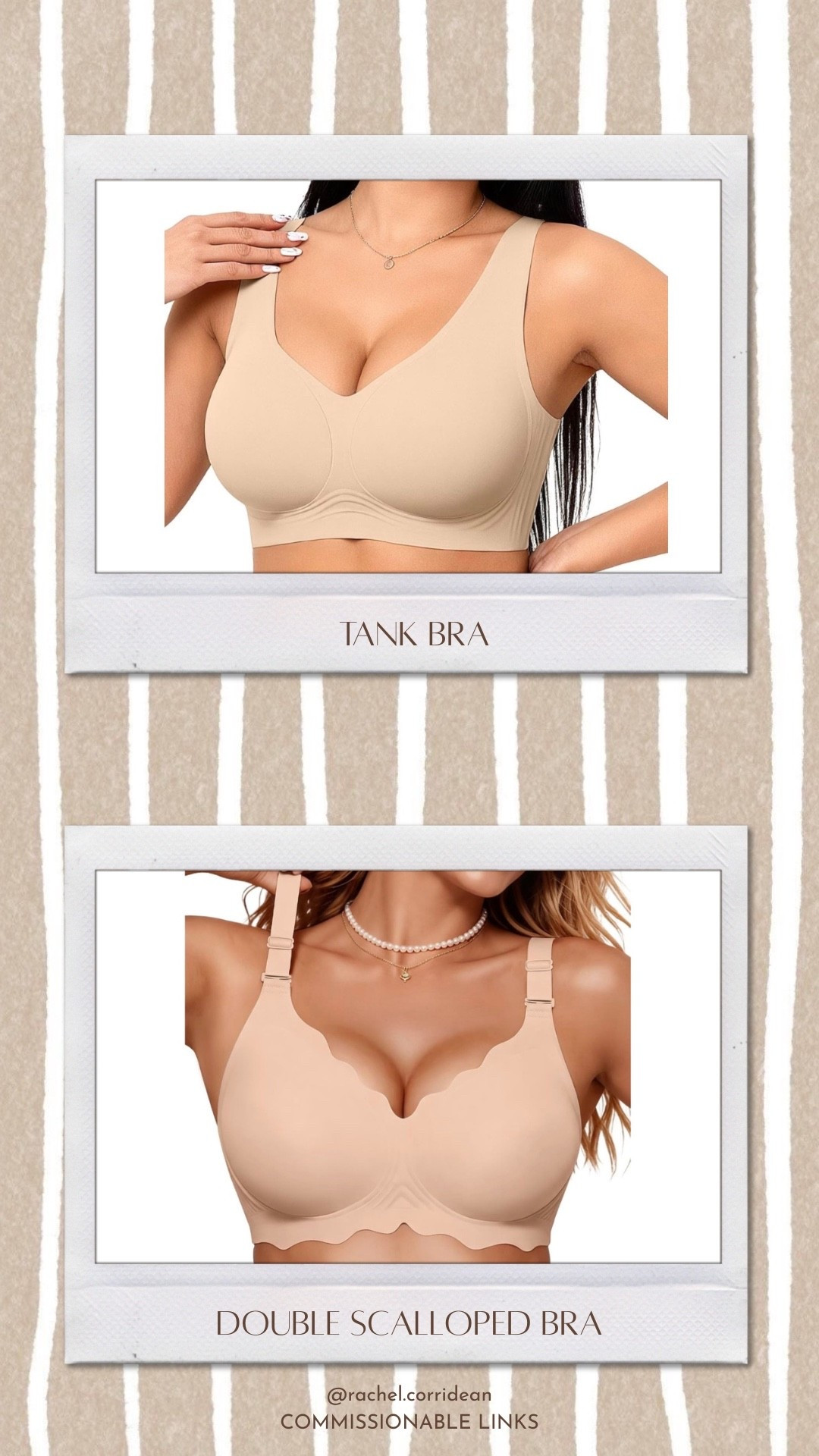 On Sale: under $20 bra sale, bras under 20 dollars, affordable everyday bras on sale, wireless bra deal

Tank Bra: tank bra, wide strap tank style bra, seamless tank bra, wireless tank top bra, thick strap supportive bra, broad strap lounge bra, full coverage smoothing bra, comfortable scoop neck bra, no underwire bra for daily wear, everyday t-shirt bra alternative, soft molded cup bra, side smoothing tank bra, back smoothing bra, all day comfort bra, natural shape bra

Double Scalloped Bra: double scalloped bra, scalloped edge bra, double scallop neckline bra, seamless scalloped bra, wireless scallop bra, invisible bra for low cut tops, feminine scallop trim bra, smooth under clothing bra, no show bra for fitted tops, molded cup scallop bra, comfortable supportive bra, soft touch seamless bra, everyday scalloped bra, flattering plunge neckline bra, lightweight smoothing bra

#LTKSaleAlert #LTKgrwm #LTKmomlife