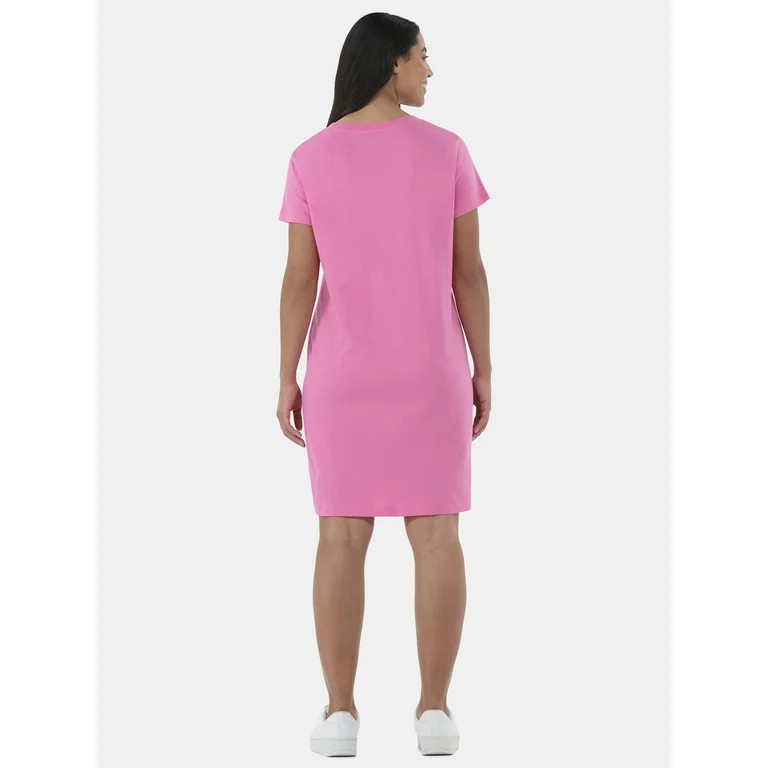 Time and Tru Women's Cotton T-Shirt Dress, Sizes XS-XXXL - Walmart.com | Walmart (US)