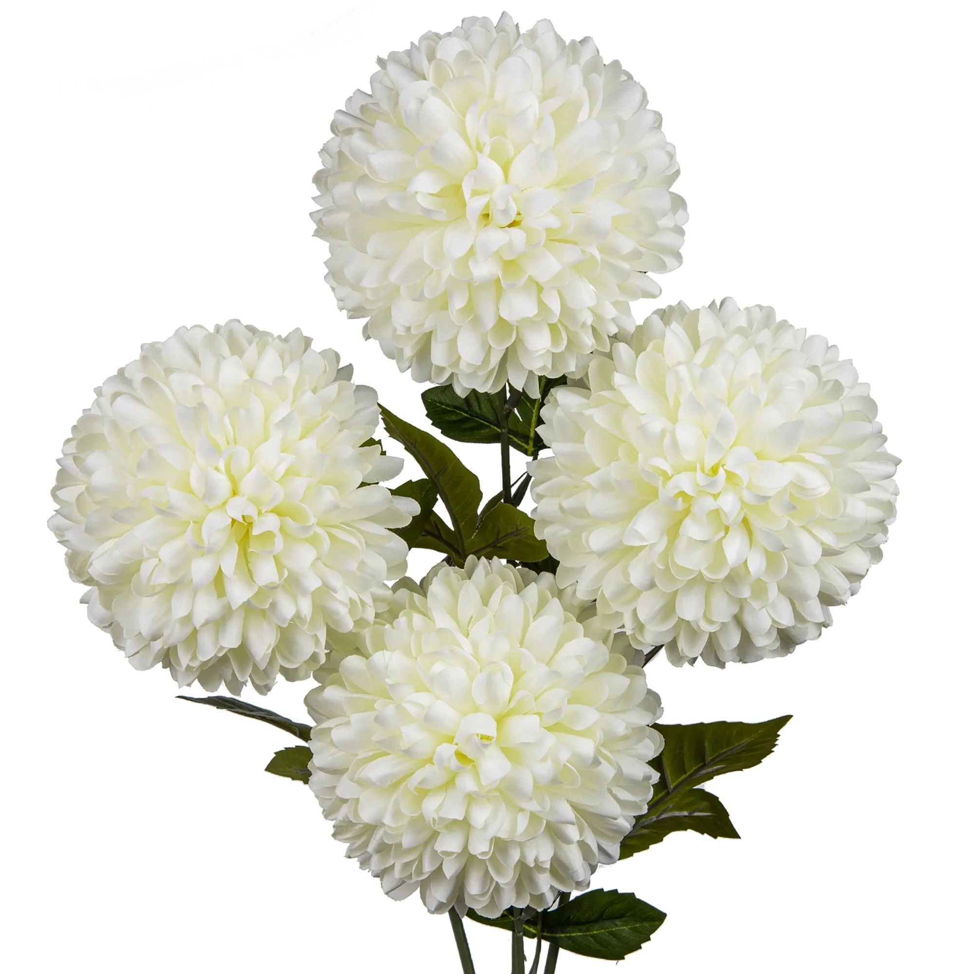 Briful Artificial Chrysanthemums Ball Flowers 6’’ Large Heads Mums Stems Fake Hydrangea Flowe... | Walmart (US)