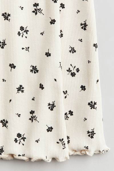 Flared Leggings - Regular waist - Long - Natural white/floral - Kids | H&M US | H&M (US + CA)