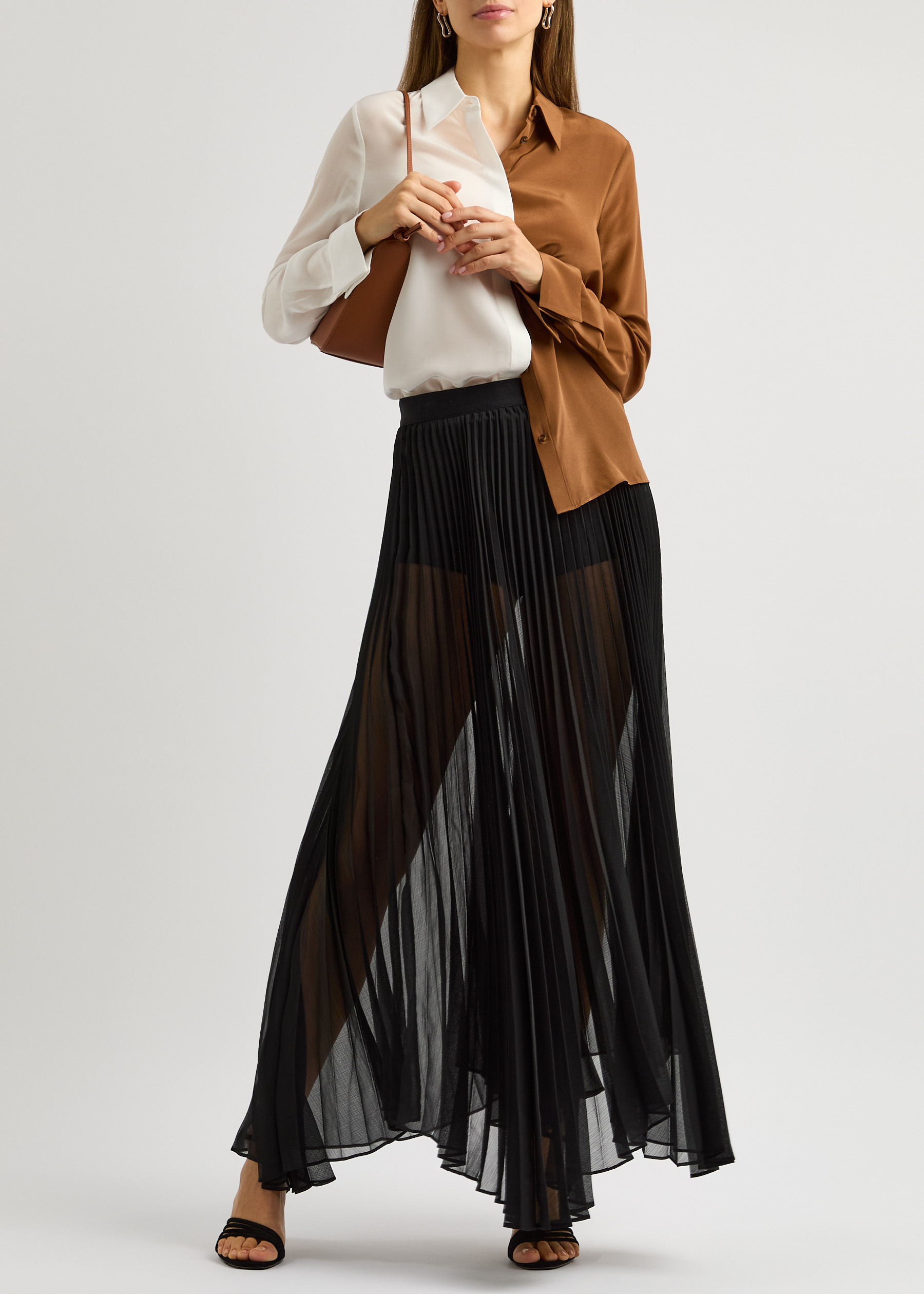Katz pleated chiffon maxi skirt | Harvey Nichols