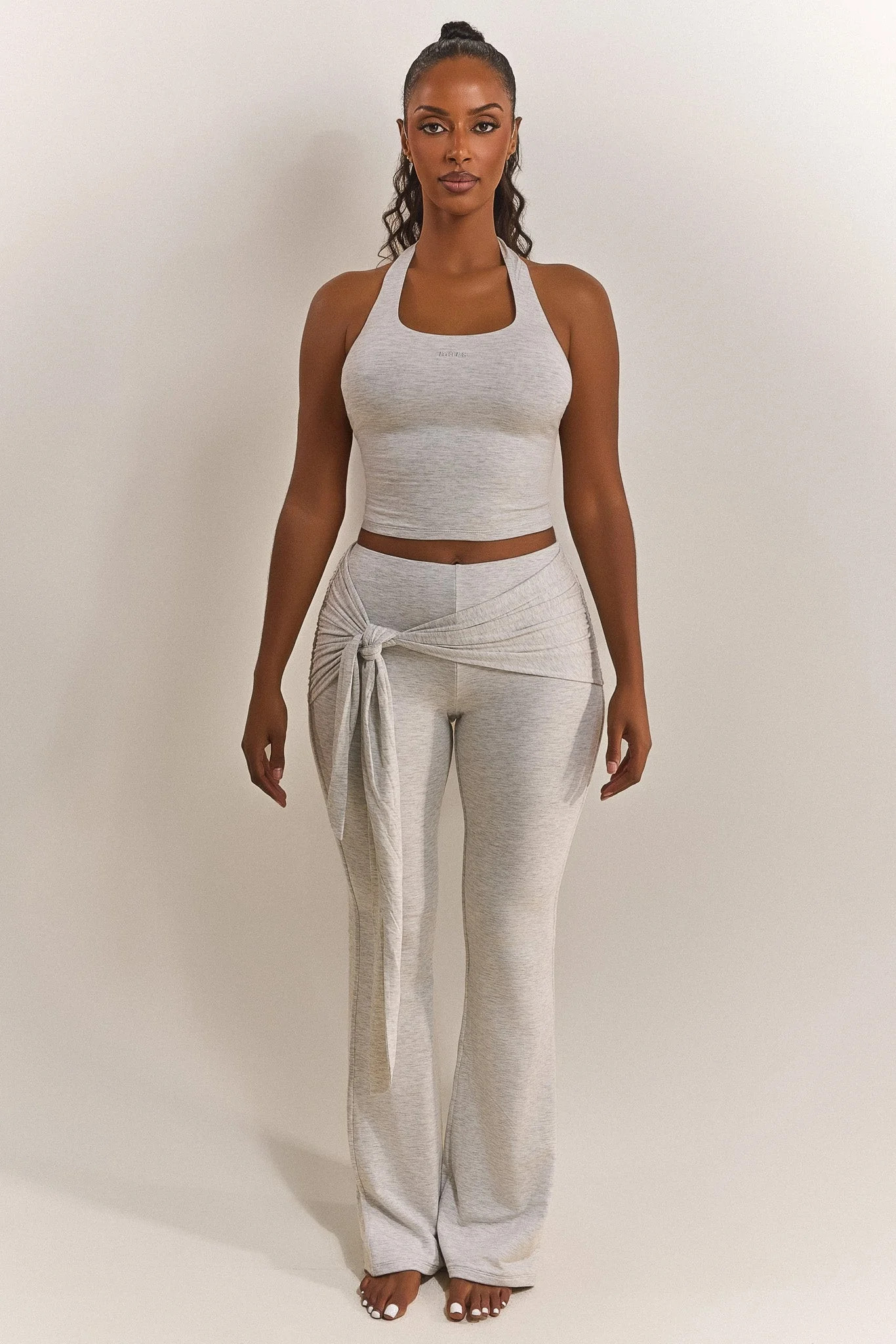 The Tie Trouser in Grey Marl | Mars The Label
