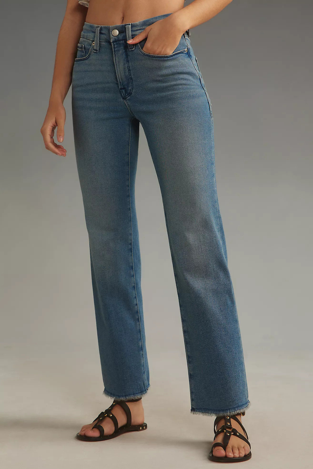 Good American Good Petite Straight-Leg Jeans | Anthropologie (US)