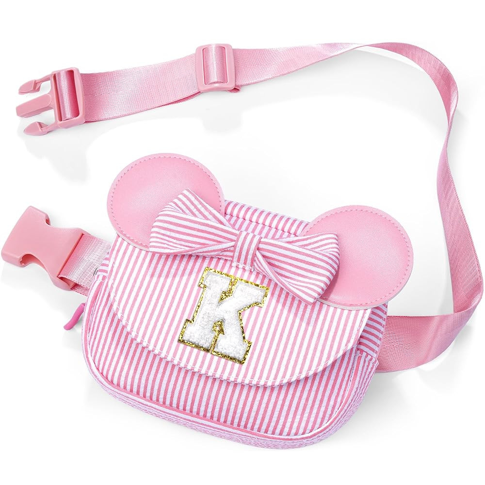 Kids Belt Bag, Pink Initial Belt Bag for Teens Kid, Crossbody Girls Fanny Packs for Kids Girls Sm... | Amazon (US)