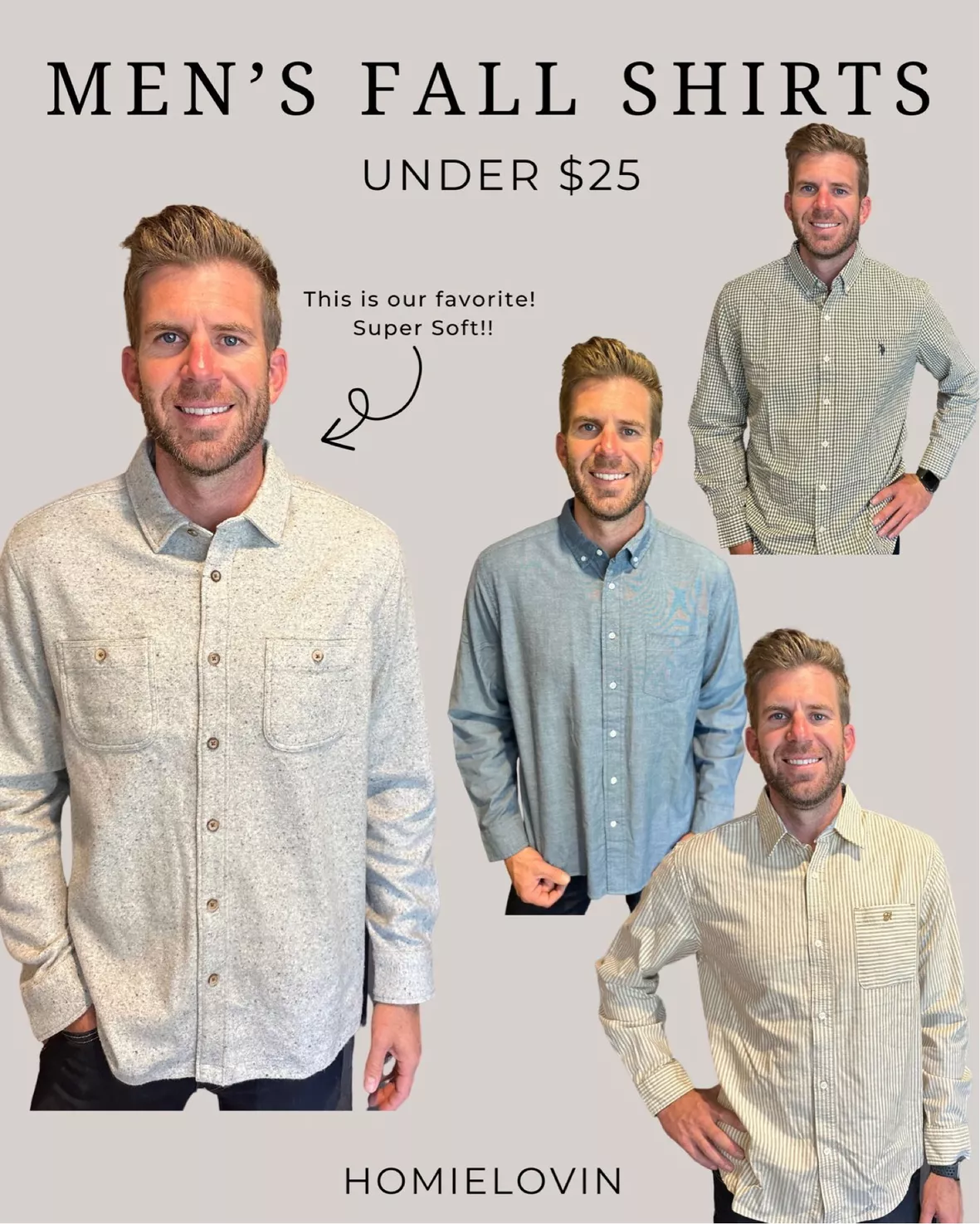 George Men's Long Sleeve Poplin Button-Up Shirt 