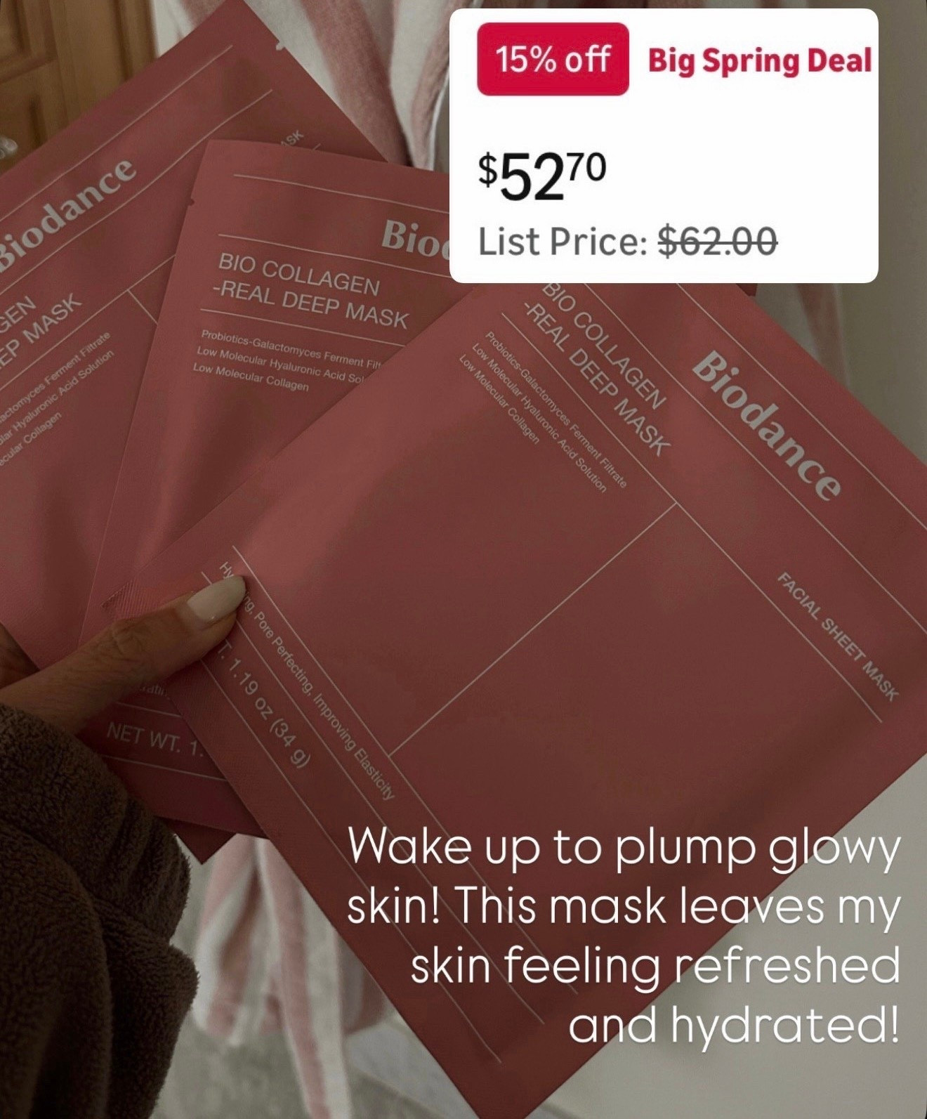 Wake up to plump glowy skin! This mask leaves my skin feeling refreshed and hydrated! So happy to see that its on sale❗️

#LTKSaleAlert #LTKBeauty #LTKmorningroutine