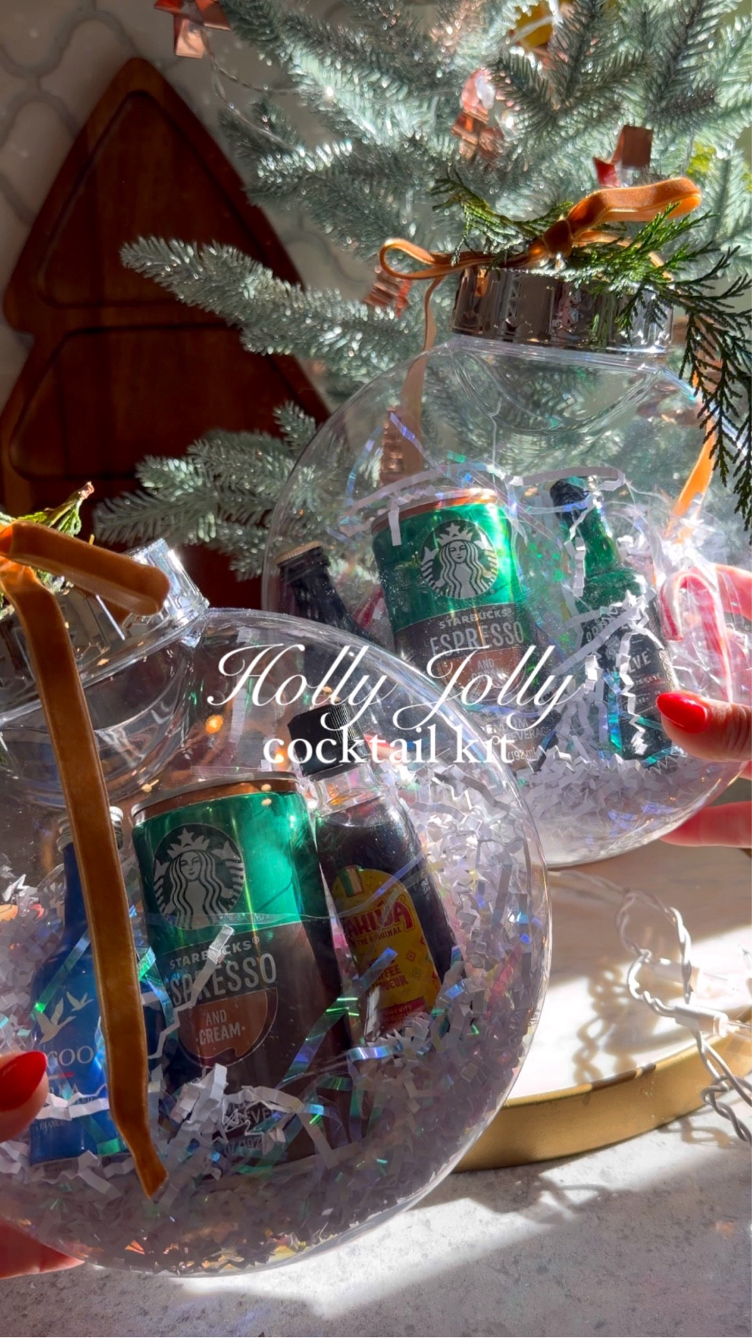 Holly Jolly Cocktail Kits! 🍸🎄Because every Favorite Things party needs a crowd-pleaser. This gift is perfect for the girlfriend who love a festive holiday drink. Cocktail Ideas below and comment “ornament” and I’ll dm you links for large fills or ornaments I’ve found. Cheers!
🍸
Espresso Martini
Starbucks canned Espresso & Cream
Mini Vodka
Mini Kahlua
🎄
Irish Coffee
Starbucks canned Espresso & Cream
Mini Irish Whiskey
Mini Baileys Irish Cream


#LTKfoodie #LTKHoliday #LTKGiftGuide