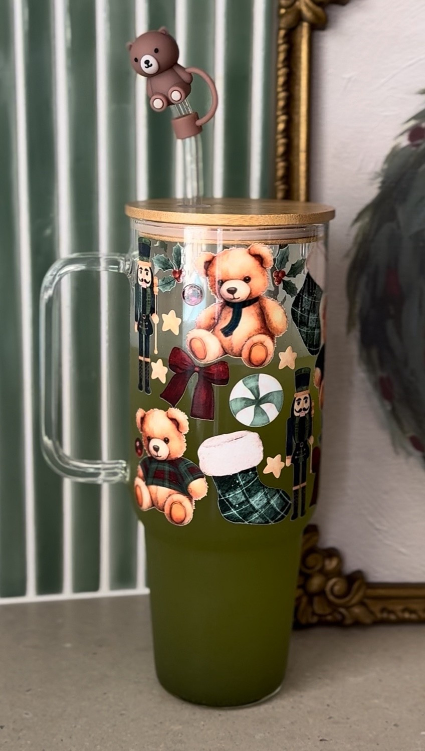 Cute Ralph Lauren style aesthetic glass tumbler Christmas holiday bow nutcracker 

#LTKActive #LTKHoliday #LTKmorningroutine