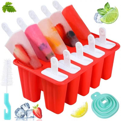 Popsicle Molds,Silicone Ice Pop Molds,BPA Free Popsicle Mold Reusable Easy Release Ice Pop Maker,Homemade Popsicle Mould With Silicone Funnel And Clea | Wayfair North America