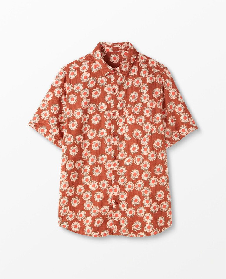 Adult Print Muslin Short Sleeve Button Up | Hanna Andersson
