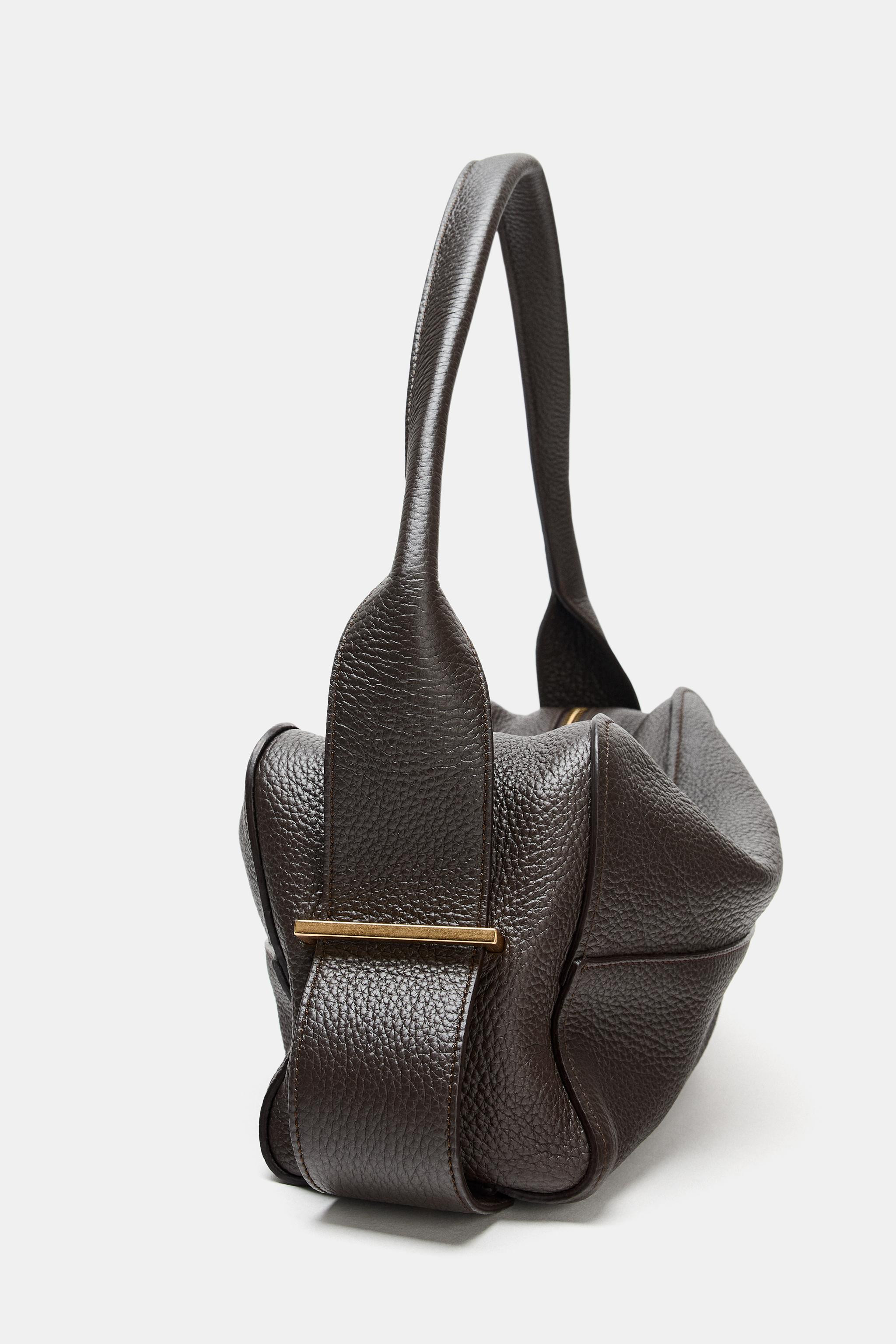 LEATHER SHOULDER BAG | Zara UK
