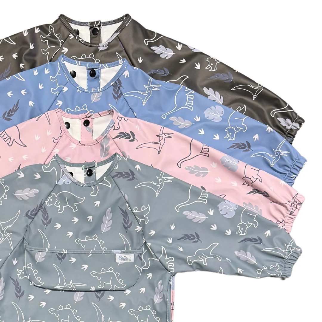 The Grayson Long Sleeve Bib - Dino | Calla & Friends