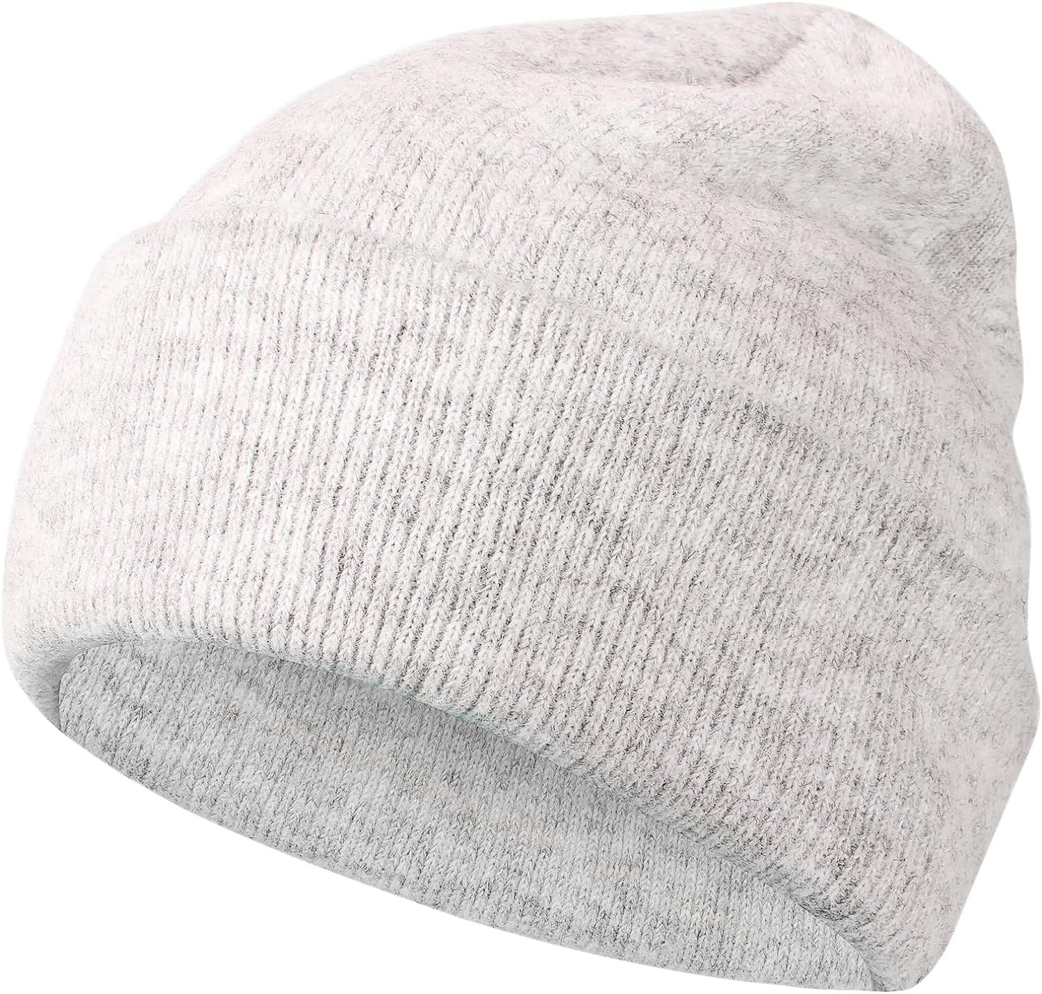Achiou Knit Womens Beanie Hat, Men Winter Ski Hat, Warm Cuffed Beanies, Soft Slouchy Plain Knitte... | Amazon (US)