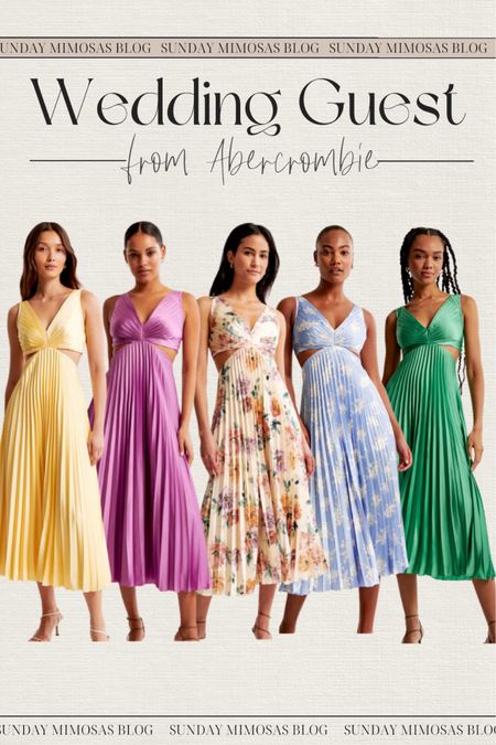 Spring wedding guest dresses! Abercrombie just released all their new spring dresses and this satin pleated midi dress is my fave! 

I own it in the pink (size XS) and it’s stunning! I wore it to a wedding last Summer and got so many compliments!

Abercrombie dresses, spring wedding, wedding guest outfit, spring wedding guest outfit, yellow wedding guest dress, floral wedding guest dress, spring dresses, spring outfit

#LTKsalealert #LTKSeasonal #LTKwedding