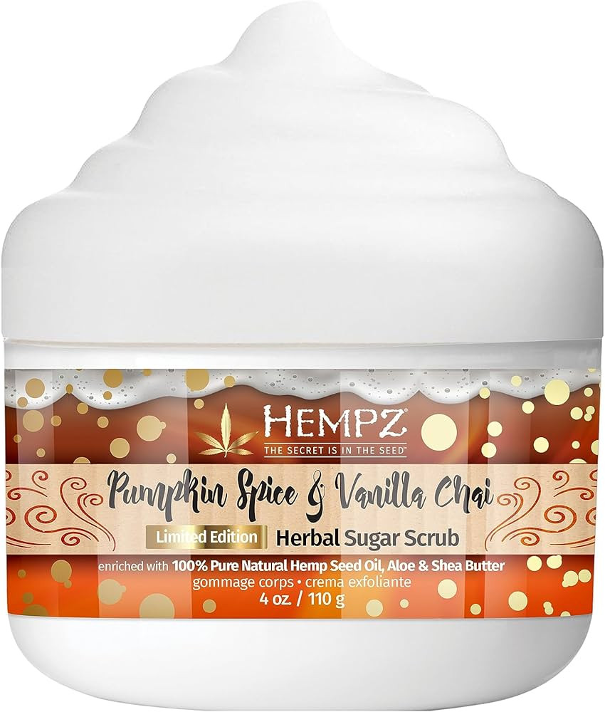 Hempz Pumpkin Spice & Vanilla Chai Exfoliating Body Scrub (4 Oz) – Yummy Fall Scented Sugar Bod... | Amazon (US)