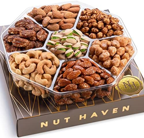 Thanksgiving Nuts Gift Basket - Assortment of Sweet & Roasted Salted Gourmet Nuts - Assorted Food... | Amazon (US)