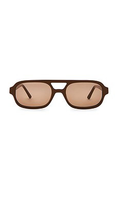 Lu Goldie Sofia Sunglasses in Cinnamon from Revolve.com | Revolve Clothing (Global)