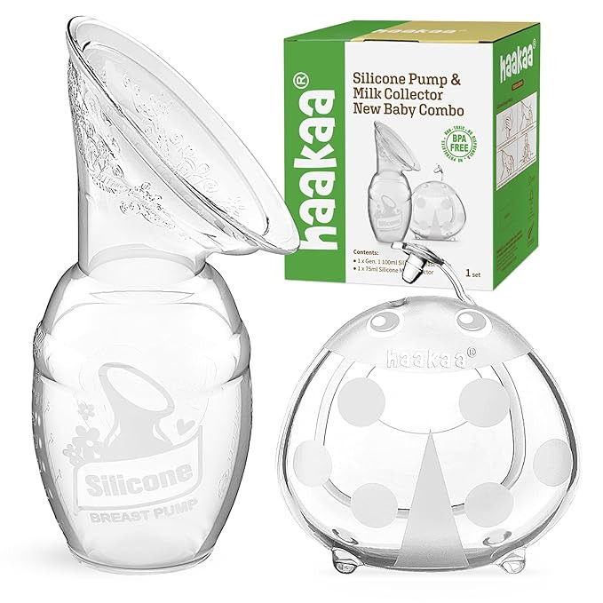 haakaa Manual Breast Pump for Breastfeeding 4oz/100ml and Ladybug Milk Collector 2.5oz/75ml Combo... | Amazon (US)