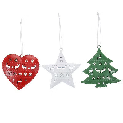 Gloria Duchin 3ct Metal Tree Ornaments with Cut Out Design | Target