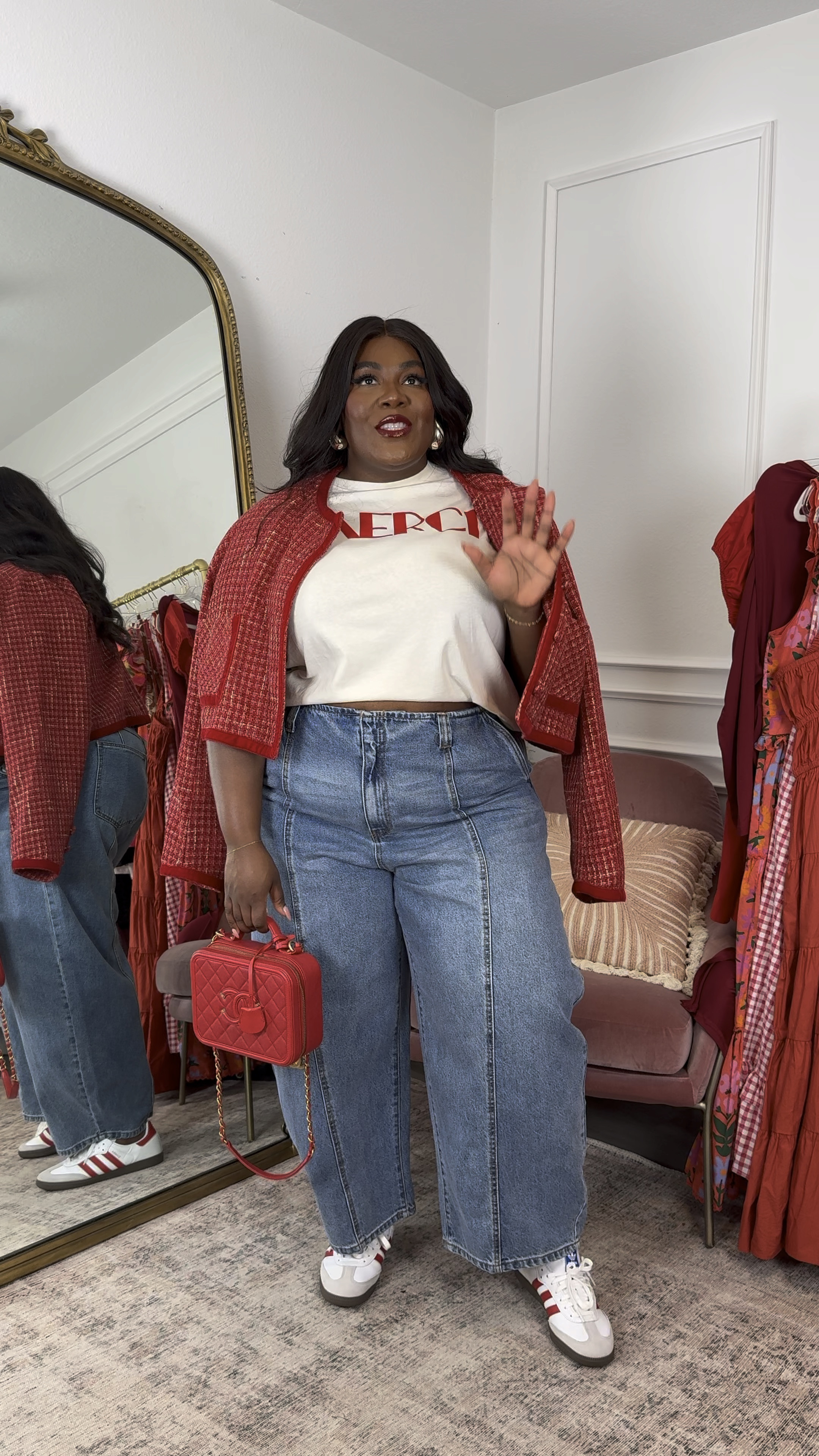 Build a chic Capsule Wardrobe with new pieces from the latest Future Collective drop from Target. 

Grey Dress 1X | Spanx (THAMARRXSPANX for 10% off)
Blazer 2X
Jeans 22 | (too big, exchanged for a 20)
Tee 2X
Dress Shirt 2X 
Cardigan 1X 

#plussizefashion #capaulewardrobe #barreljeans #target #futurecollective 


#LTKFindsUnder100 #LTKFindsUnder50 #LTKPlusSize