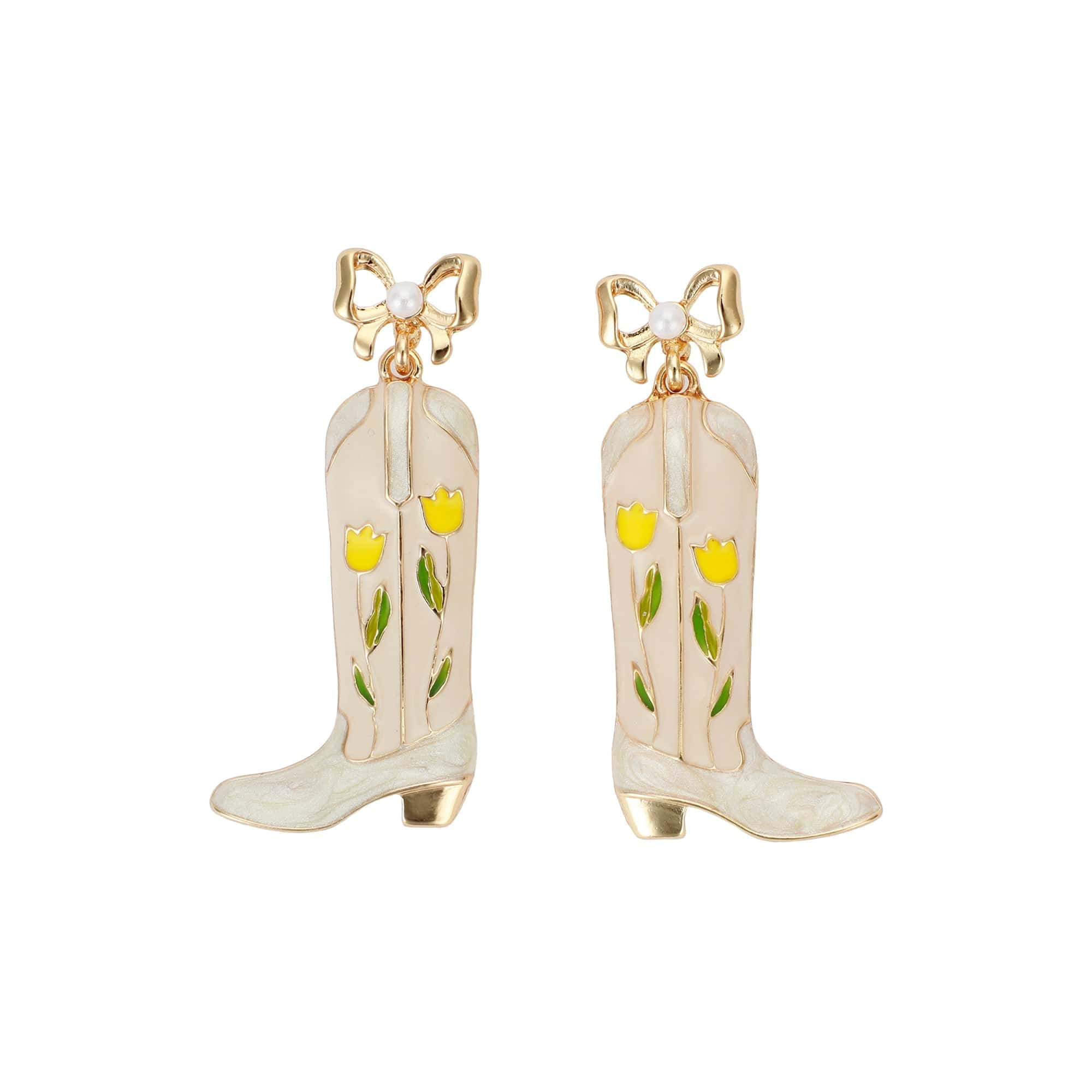 Yellow Daisy Boots Earrings | Packed Party