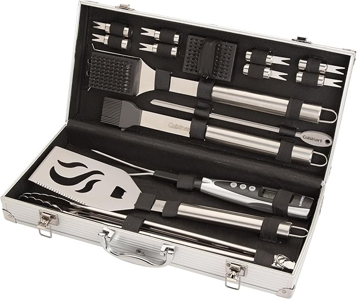 Cuisinart Deluxe Grill Tool Set, 20-Piece Grill Set, BBQ Accessories with Aluminum Case, Stainles... | Amazon (US)