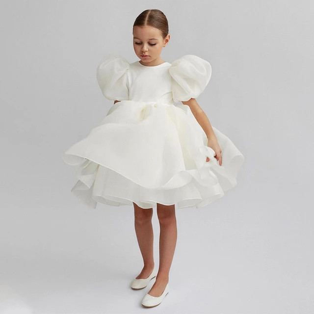 Baby Girl Flower Dress Kids Bridemaid Wedding Dresses For Children White Ball Gowns Girls Boutiqu... | AliExpress (US)
