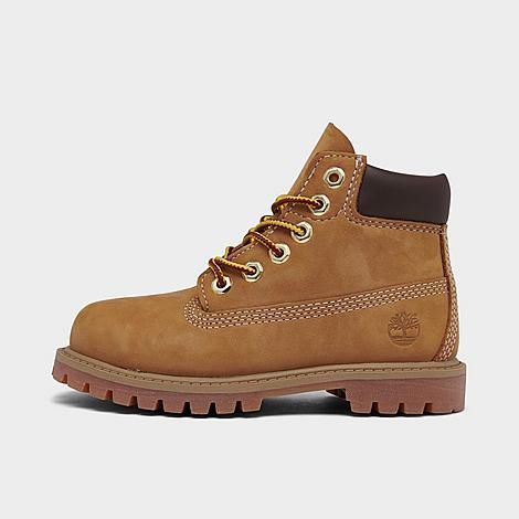 Timberland Kids' Toddler 6 Inch Premium Waterproof Boots in Brown/Wheat Size 11.0 Leather | Finish Line (US)