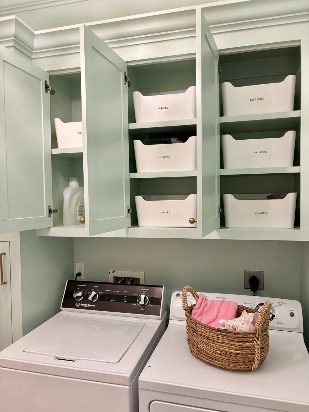 Love it or hate it- it’s gotta get done. 🧺🧼 Our favorite multipurpose bins make laundry a little more fun and a lot more organized. Comment “shop” to get the link for these. Perfect bins for pantries, garages, bathrooms and so much more.

We are Home Sweet Organized, a professional organizing business located in Lafayette, Louisiana. We offer organizing packing, unpacking and decluttering services. If you have a space in your home that could use a little organization or decluttering schedule a call with us. We’ll be happy to help you get organized! 

SAVE for later 💾
SHARE with a friend 📲
LIKE if this was helpful ❤️

#homesweetorganized #lafayetteorganizer  #professionalorganizer  #laundryroomideas #organizingtips
