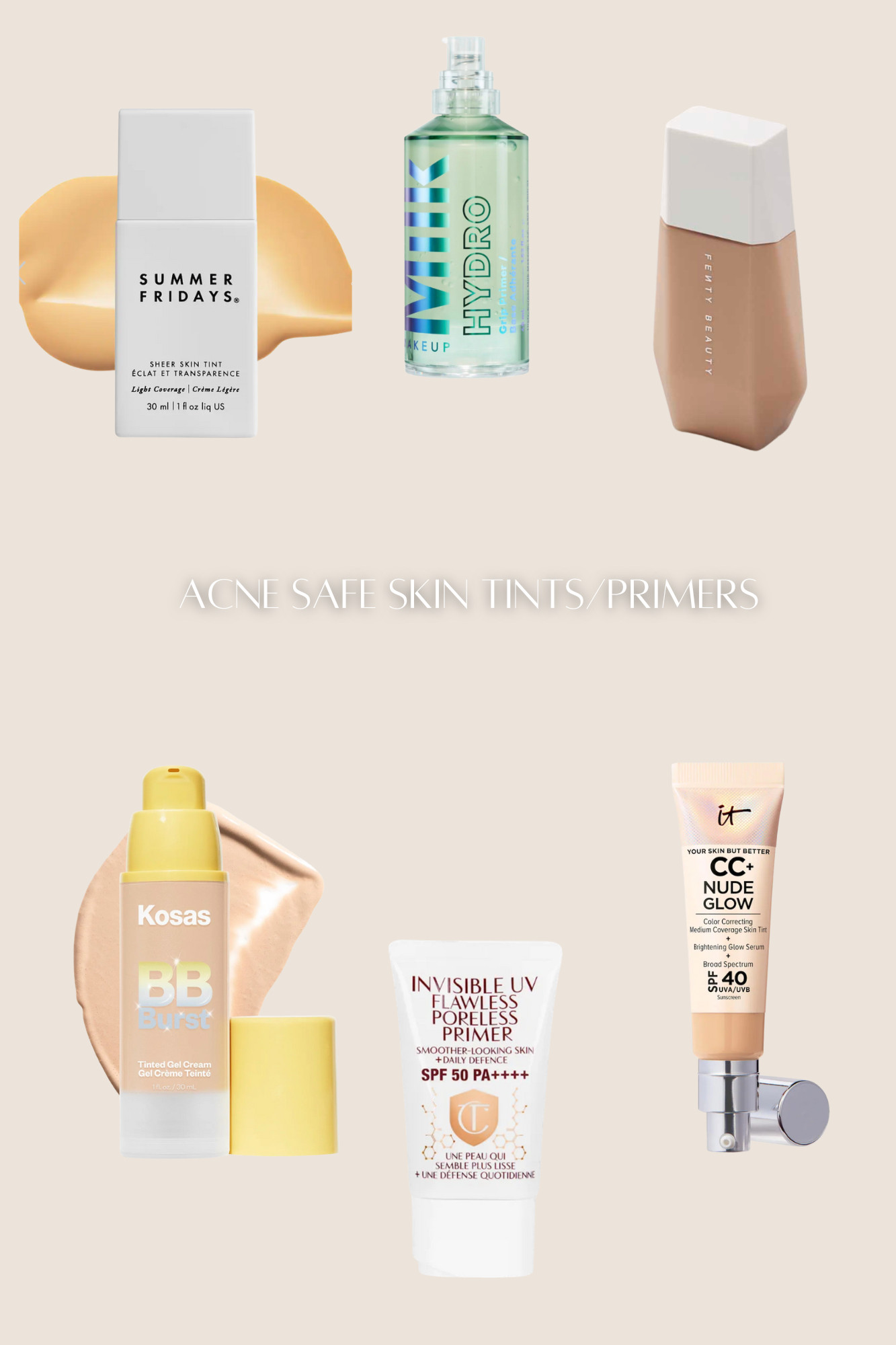 Acne Safe makeup the series: Skin Tints & Primers! 

 #LTKGiftGuide #LTKFindsUnder100 #LTKBeauty