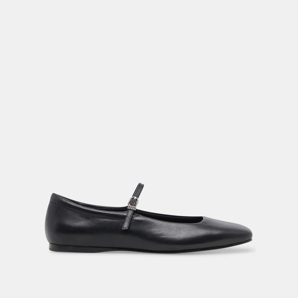 REYES BALLET FLATS BLACK LEATHER | DolceVita.com