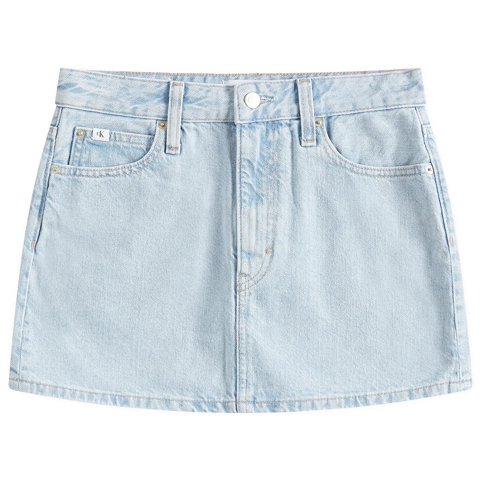 Calvin Klein Women's Micro Mini Skirt in Denim Light, Size 30"" | END. Clothing | END. Clothing