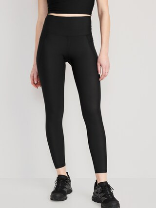 High-Waisted PowerSoft 7/8-Length Side-Pocket Leggings For Women | Old Navy (CA)