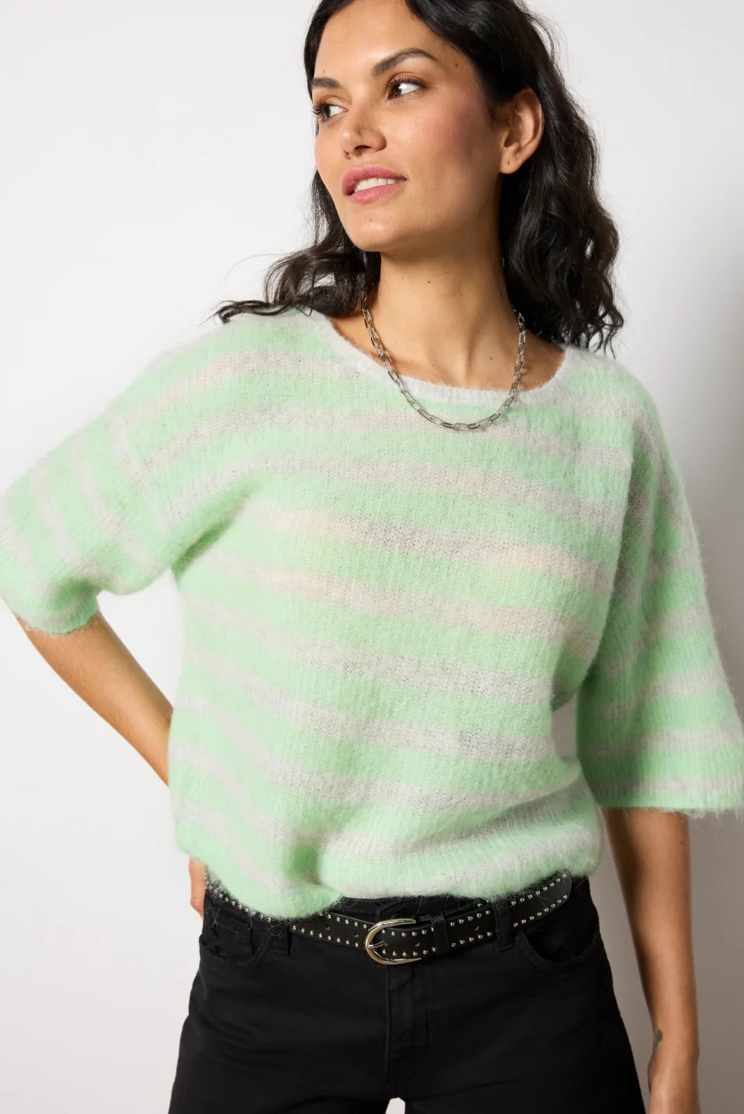 AMERICAN VINTAGE Women's Nenybay Short Sleeve Pullover, Size XS/Small, Green | Evereve