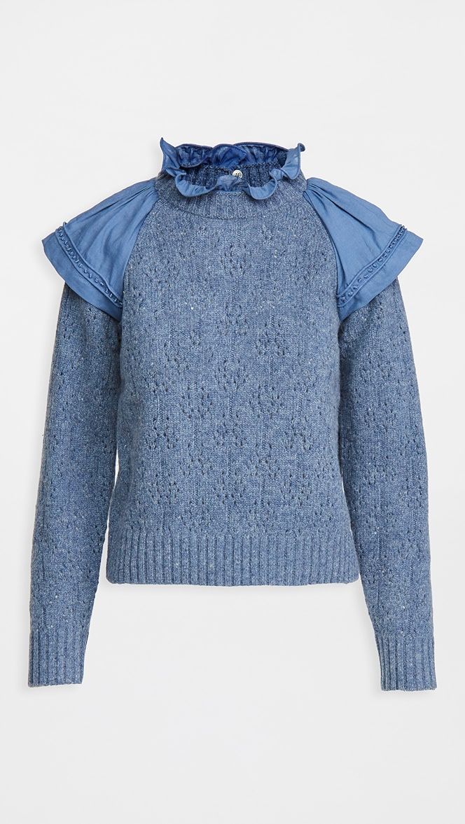 Novia Ruffled Combo Sweater | Shopbop