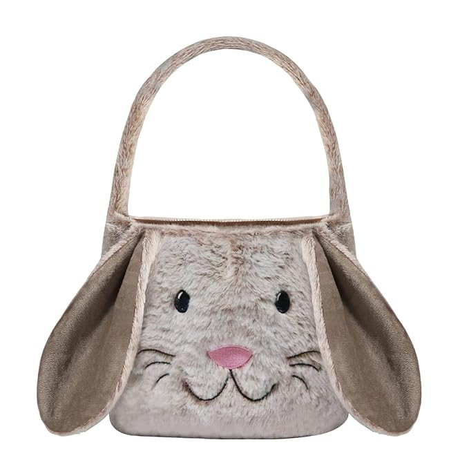 THOVSMOON Easter Bunny Basket for Kids,Cute Easter Bucket Bags with Rabbit Ears for Easter Eggs H... | Amazon (US)