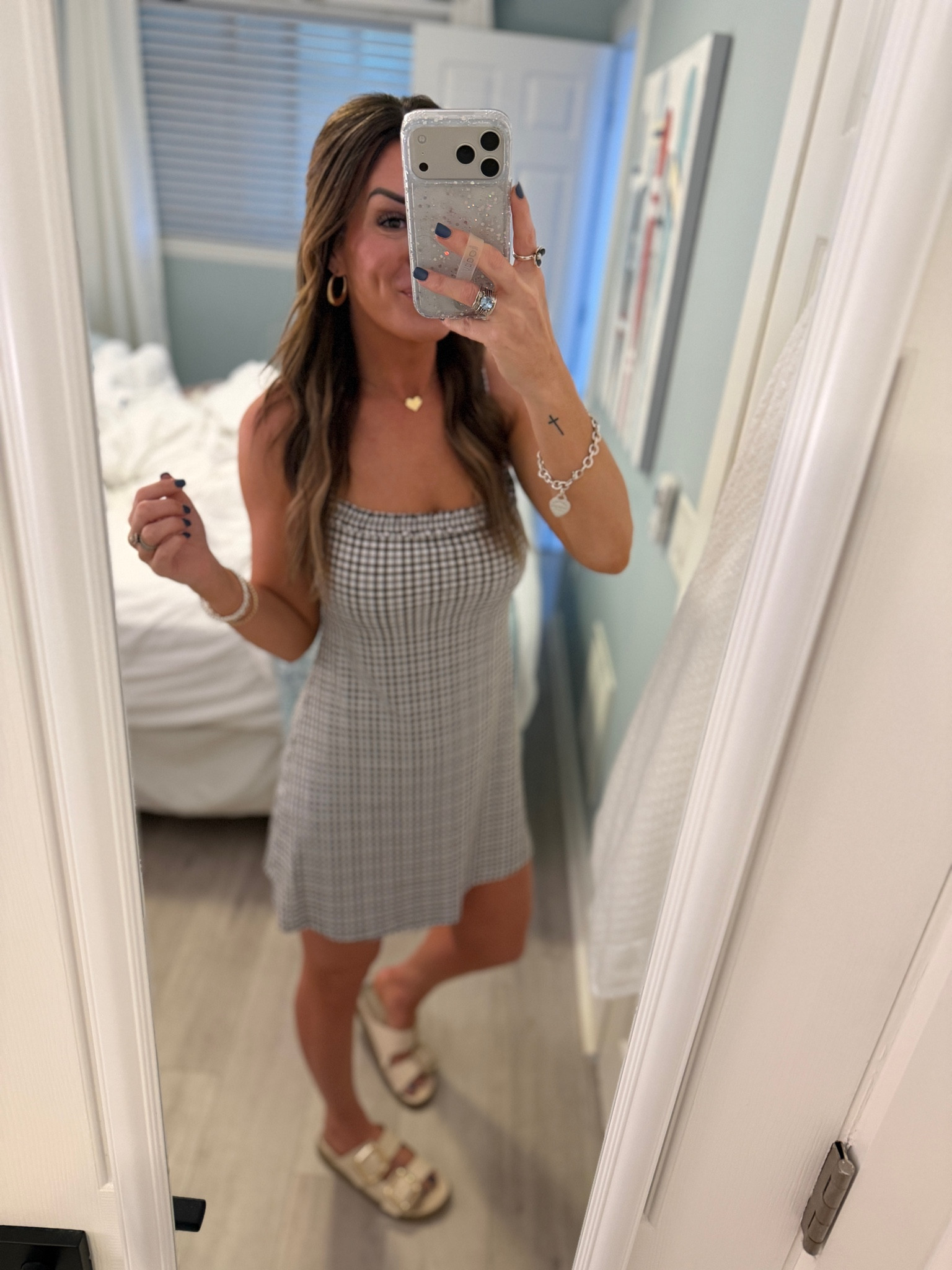 Wearing a M in this Abercrombie dress with built in shorts! @abercrombie 

#LTKootd #LTKmomlife #LTKgrwm