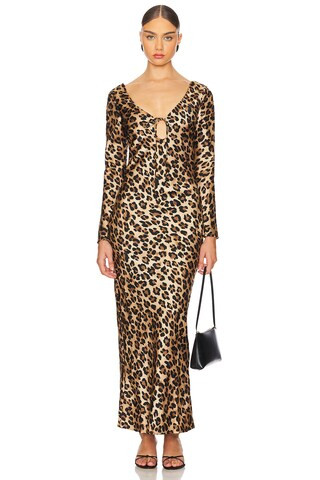 Bardot Verona Printed Satin Dress in Leopard from Revolve.com | Revolve Clothing (Global)