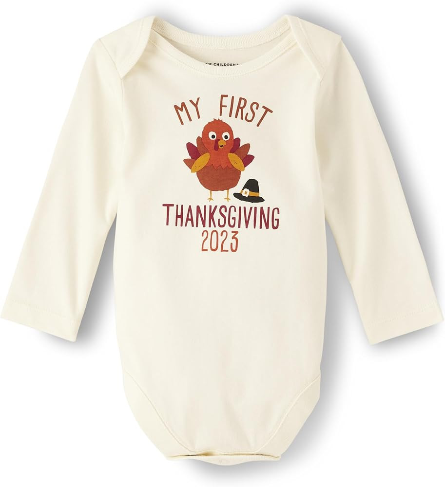 The Children's Place unisex-baby And Newborn Long Sleeve Graphic Bodysuit | Amazon (US)