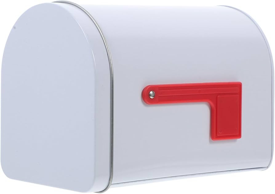 Mini Mailbox Tinplate Wall Mount Letter Box for Kids Outdoor Play Novelty Metal Mailbox 6.14 Inch... | Amazon (US)