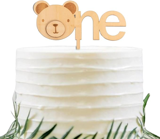 Bear Theme Cake Topper, Beary First Birthday Cake Decoration Supplies for 1st Birthday, Suitable ... | Amazon (US)