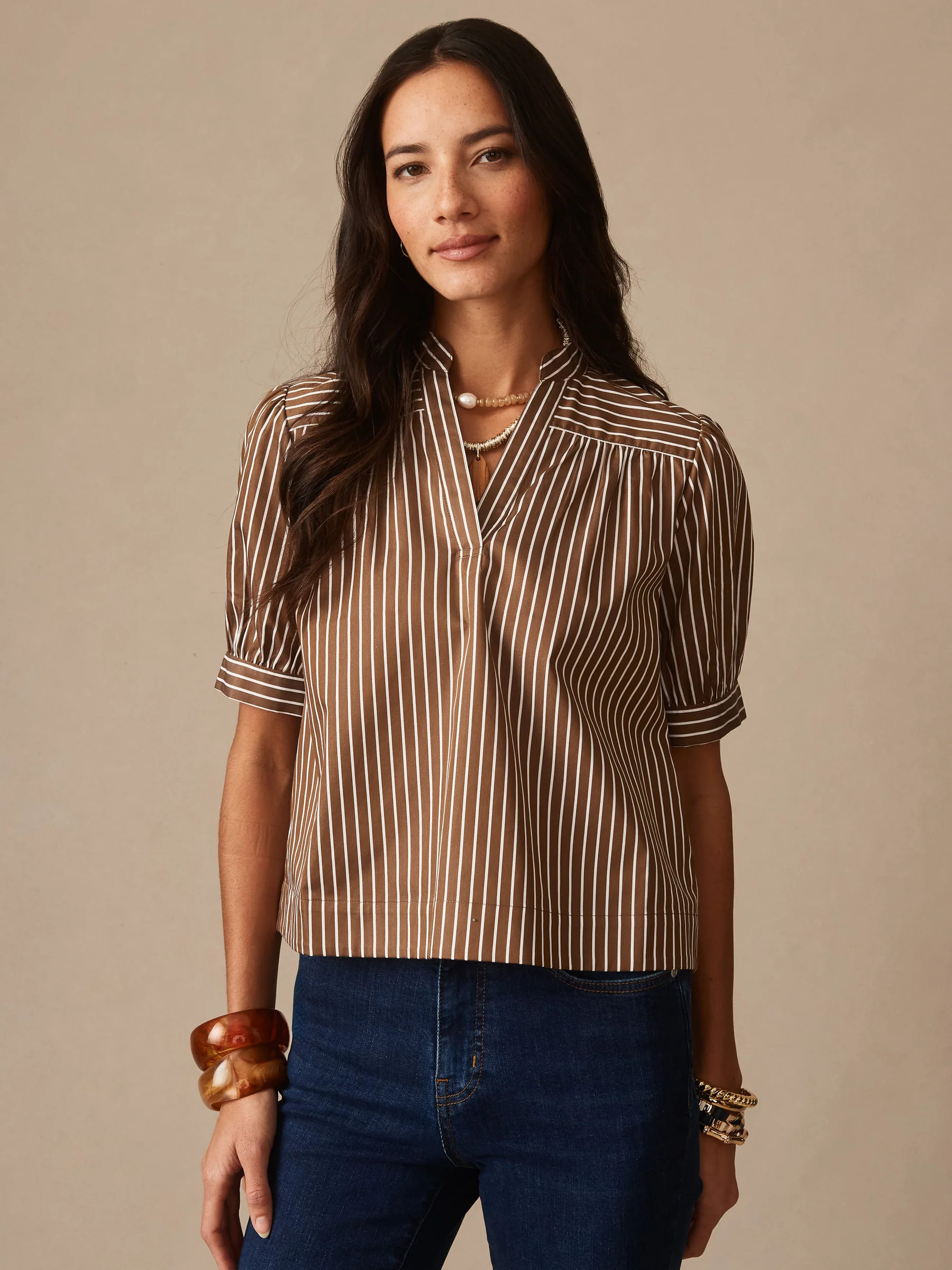 Turner Blouse in Stripe | J.McLaughlin