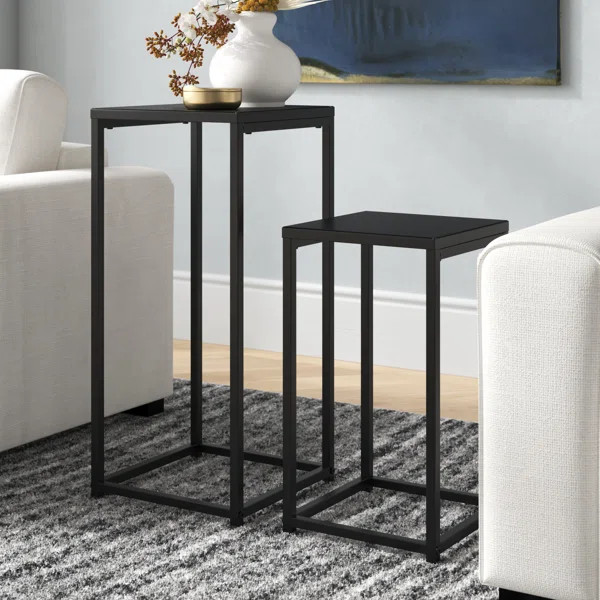 Kaukauna 29.13'' Tall Steel Frame Nesting Tables | Wayfair North America