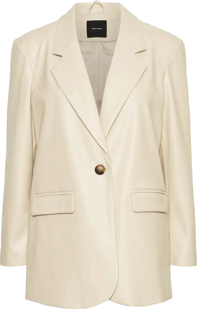 VERO MODA Olivia Faux Leather Blazer | Nordstrom | Nordstrom