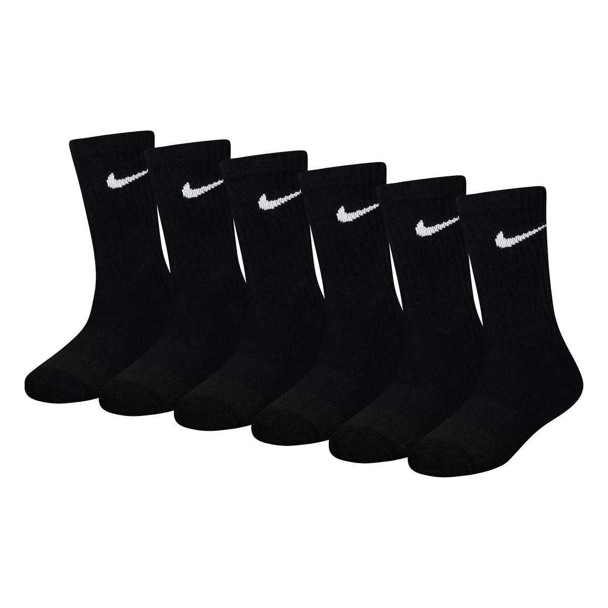 Kids Nike 6-Pack Dri-FIT Performance Crew Socks | Kohl's