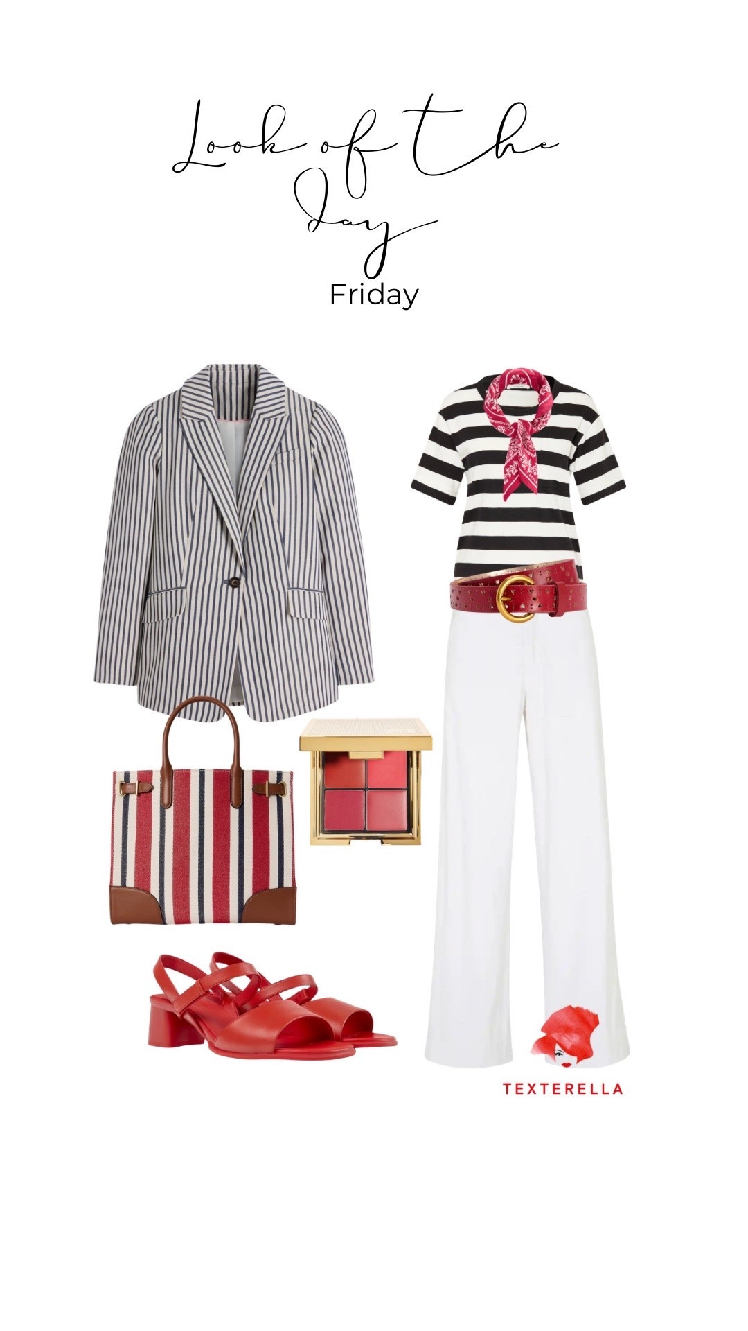 Summer weekend outfits mit Streifen! Gestreifter Blazer, Breton Shirt und rote Lippen!

#LTKdeutschland #LTKspring #LTKü50