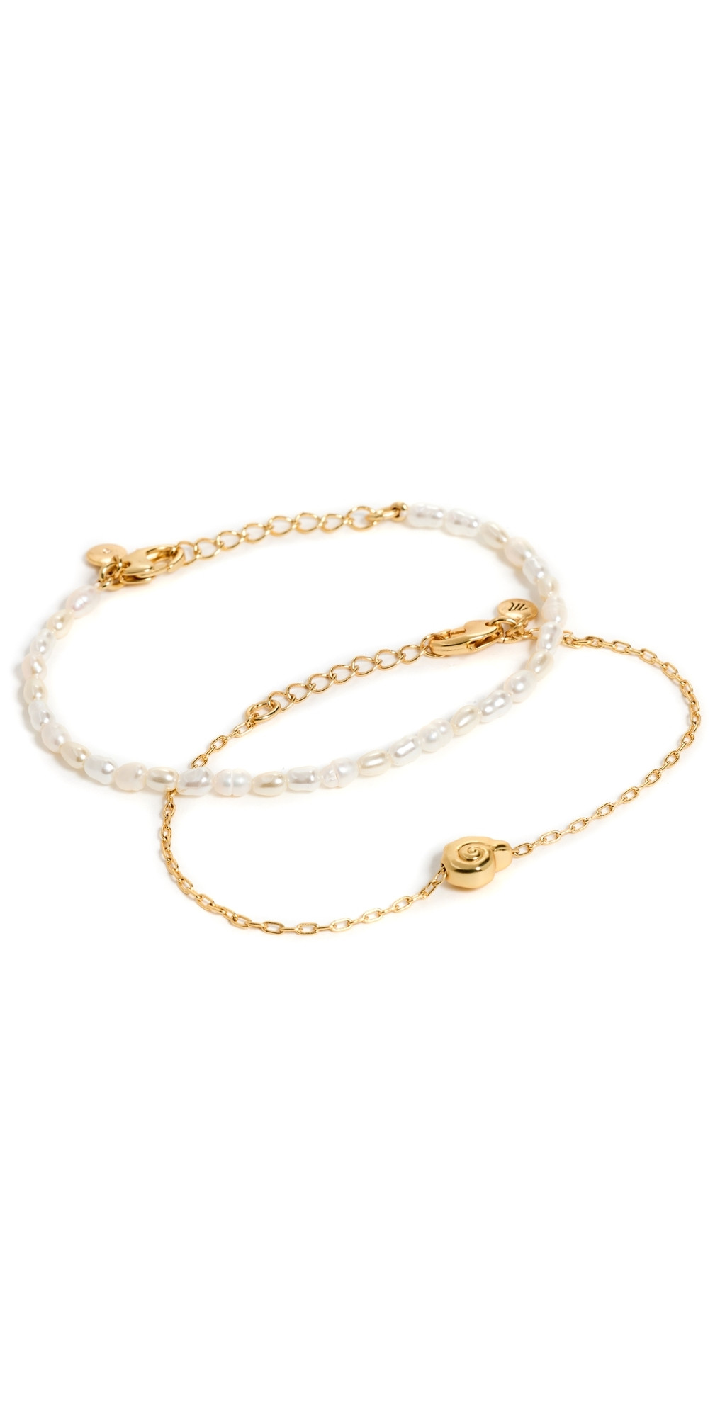 Madewell Nautilus Bracelet Set of 2 Pale Gold One Size | Shopbop