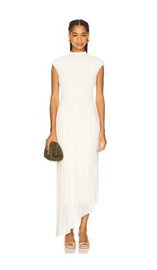 ET OCHS Francis Knit Combo Midi Dress in Ivory. - size S | Revolve Clothing (Global)