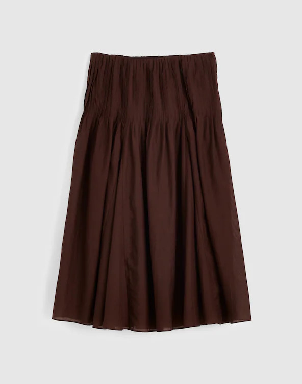 Pintucked Midi Skirt | Madewell